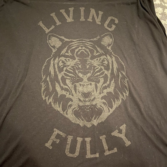 mallory ervin | Tops | Mallory Ervin Living Fully Tiger Tee | Poshmark